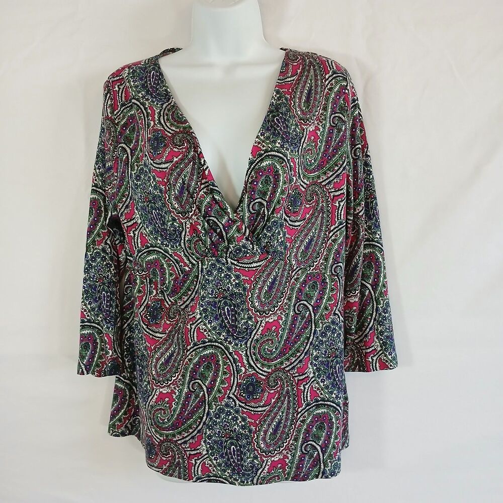 Torrid Top Red Black Paisley NWT Sz M